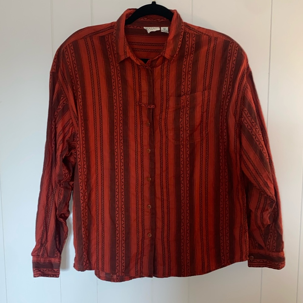 Vintage!  Khazana Southwester Style Button-down Top Size L